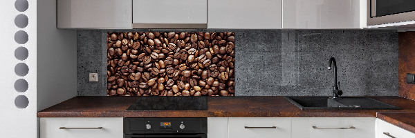 Crédence en verre avec motif Grains de café