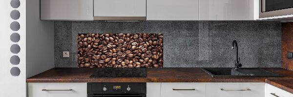 Crédence en verre avec motif Grains de café