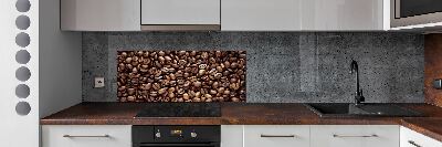 Crédence en verre avec motif Grains de café