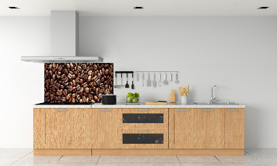 Crédence en verre avec motif Grains de café