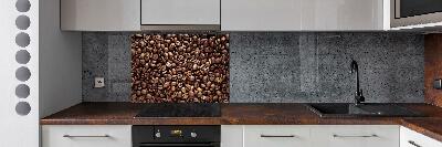 Crédence en verre avec motif Grains de café