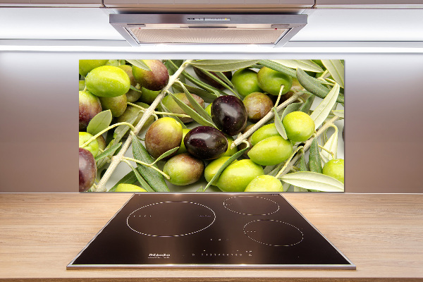 Crédence en verre avec motif Olives fraîches
