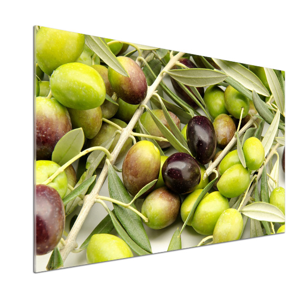 Crédence en verre avec motif Olives fraîches