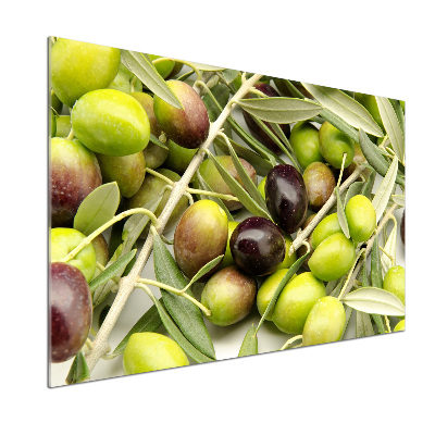 Crédence en verre avec motif Olives fraîches