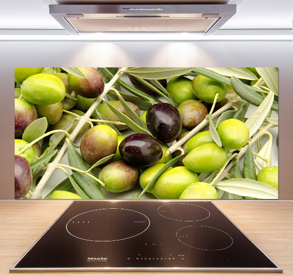 Crédence en verre avec motif Olives fraîches