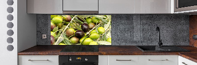 Crédence en verre avec motif Olives fraîches