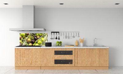 Crédence en verre avec motif Olives fraîches
