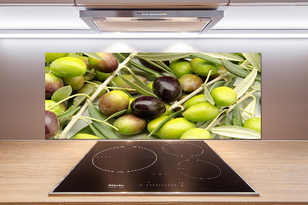 Crédence en verre avec motif Olives fraîches