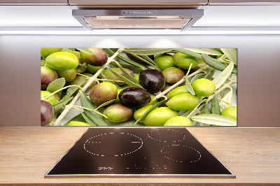Crédence en verre avec motif Olives fraîches