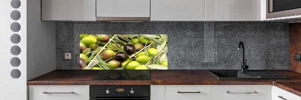 Crédence en verre avec motif Olives fraîches