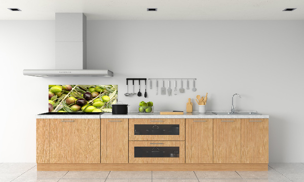 Crédence en verre avec motif Olives fraîches