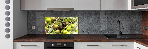 Crédence en verre avec motif Olives fraîches