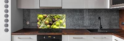 Crédence en verre avec motif Olives fraîches