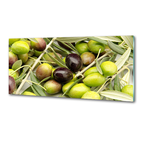 Crédence en verre avec motif Olives fraîches