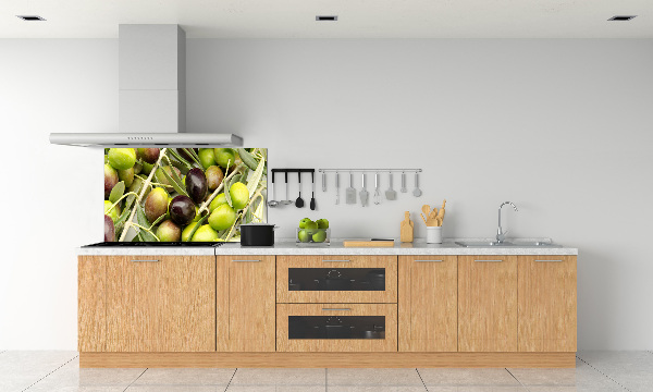 Crédence en verre avec motif Olives fraîches