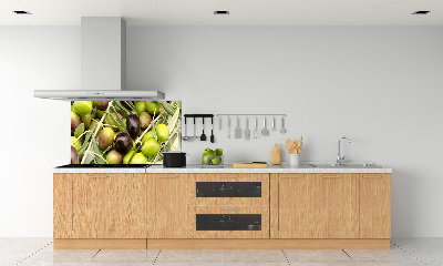 Crédence en verre avec motif Olives fraîches