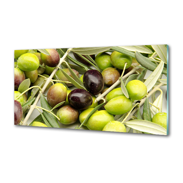 Crédence en verre avec motif Olives fraîches