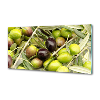 Crédence en verre avec motif Olives fraîches