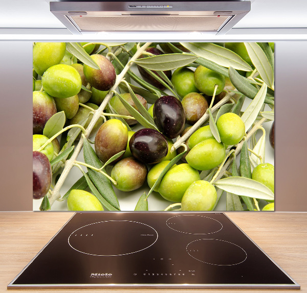 Crédence en verre avec motif Olives fraîches