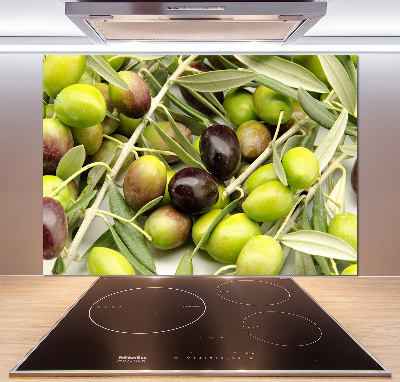 Crédence en verre avec motif Olives fraîches
