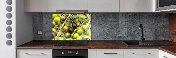 Crédence en verre avec motif Olives fraîches