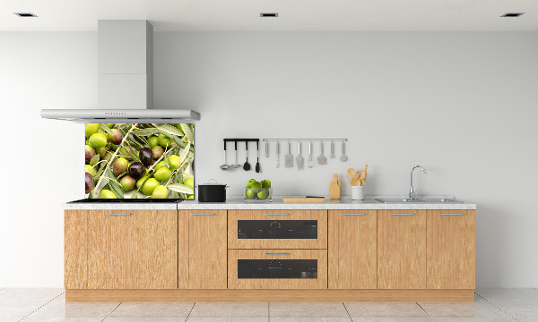 Crédence en verre avec motif Olives fraîches