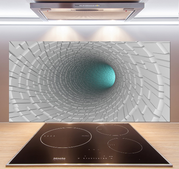 Crédence cuisine en verre Tunnel 3D