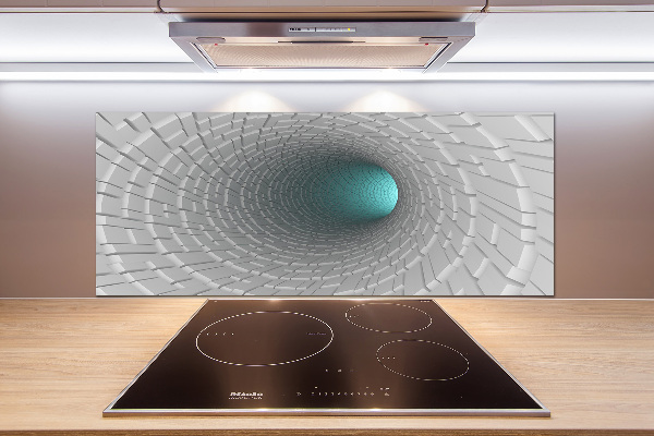 Crédence cuisine en verre Tunnel 3D