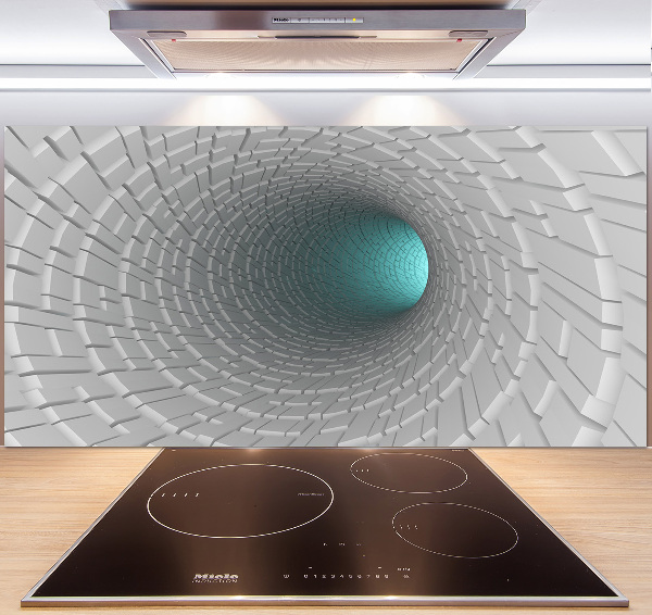 Crédence cuisine en verre Tunnel 3D