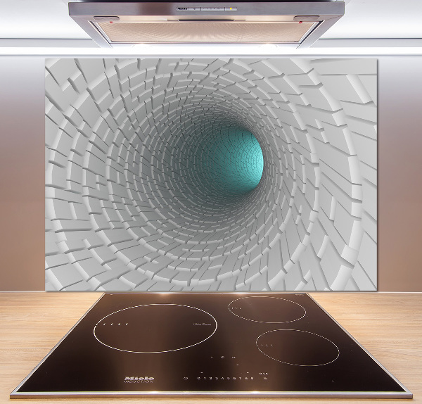 Crédence cuisine en verre Tunnel 3D