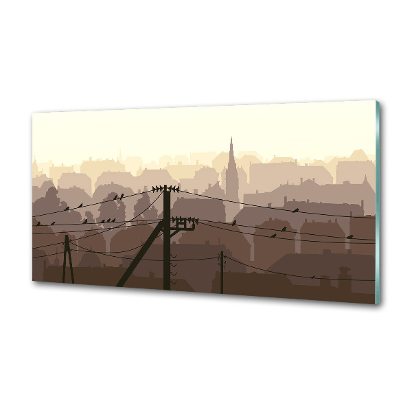 Crédence en verre trempé Ligne de la ville