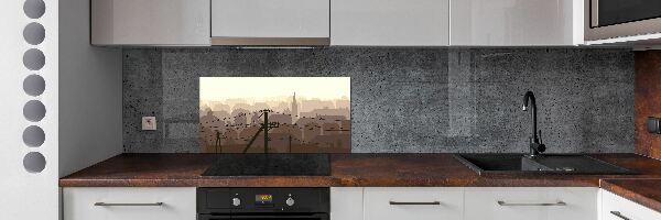 Crédence en verre trempé Ligne de la ville