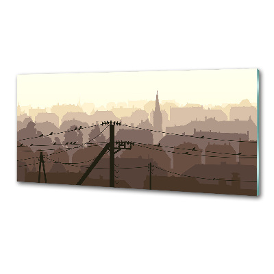 Crédence en verre trempé Ligne de la ville