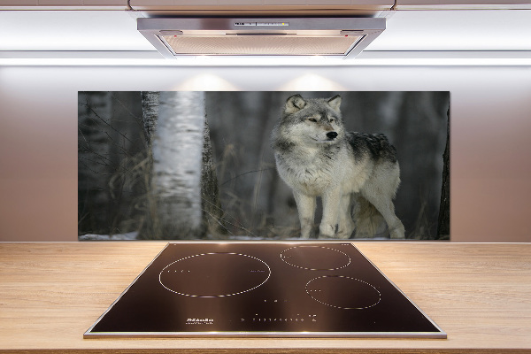 Verre pour crédence Loup gris
