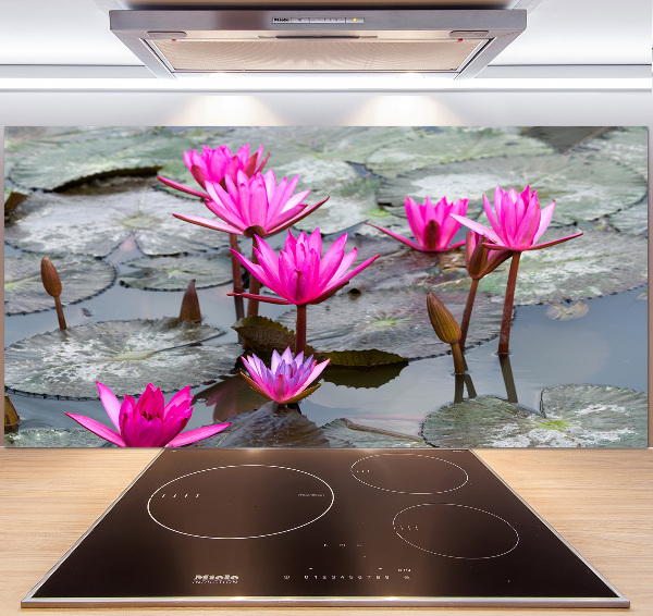 Crédence cuisine en verre Fleur de lotus