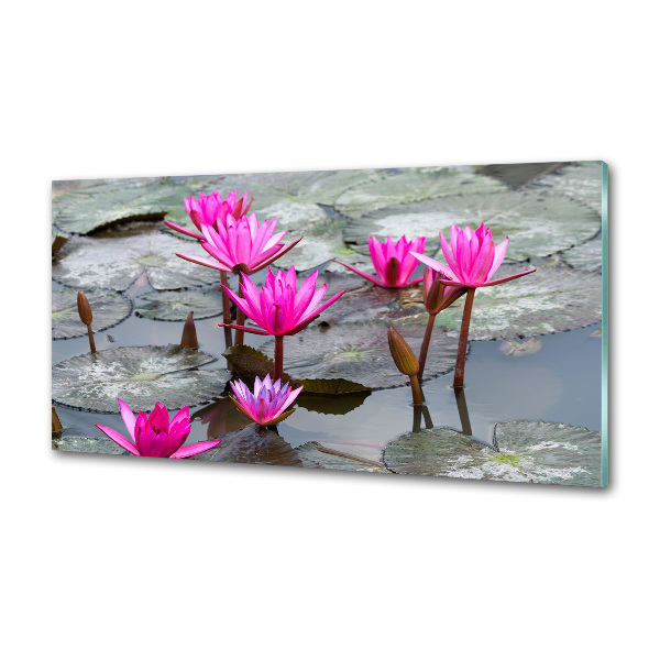 Crédence cuisine en verre Fleur de lotus