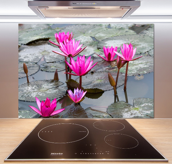 Crédence cuisine en verre Fleur de lotus