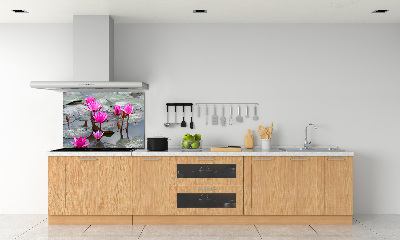 Crédence cuisine en verre Fleur de lotus
