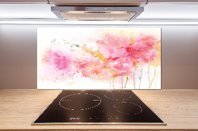 Crédence en verre cuisine Fleurs