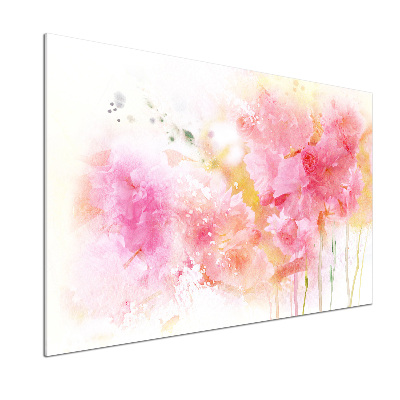 Crédence en verre cuisine Fleurs