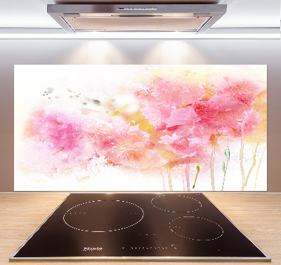 Crédence en verre cuisine Fleurs