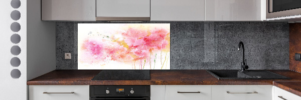 Crédence en verre cuisine Fleurs