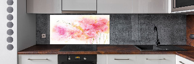 Crédence en verre cuisine Fleurs