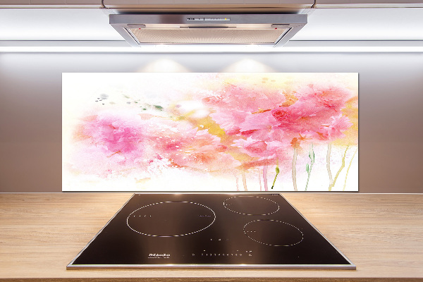 Crédence en verre cuisine Fleurs