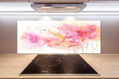 Crédence en verre cuisine Fleurs