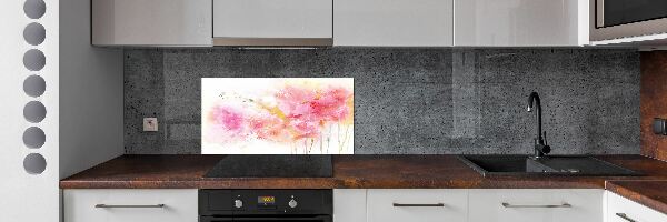 Crédence en verre cuisine Fleurs