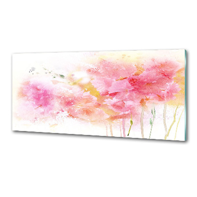 Crédence en verre cuisine Fleurs