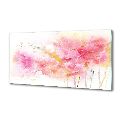 Crédence en verre cuisine Fleurs