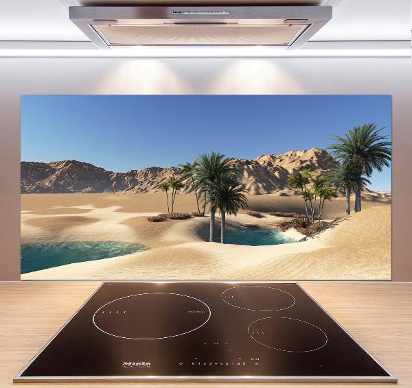Crédence cuisine en verre trempé Oasis