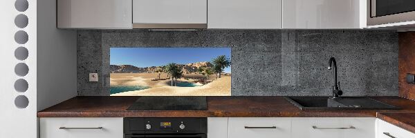 Crédence cuisine en verre trempé Oasis
